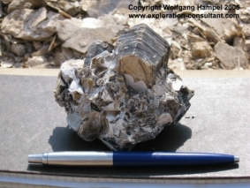 Phlogopite crystals from abandoned artisanal diggings near Besa-Esiva